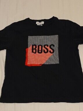 Hugo Boss Black Tee with Red and White Graphic